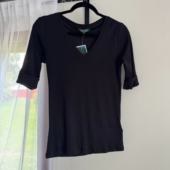 Lauren Ralph Lauren Tops - Ralph Lauren Black Top Blouse Size S